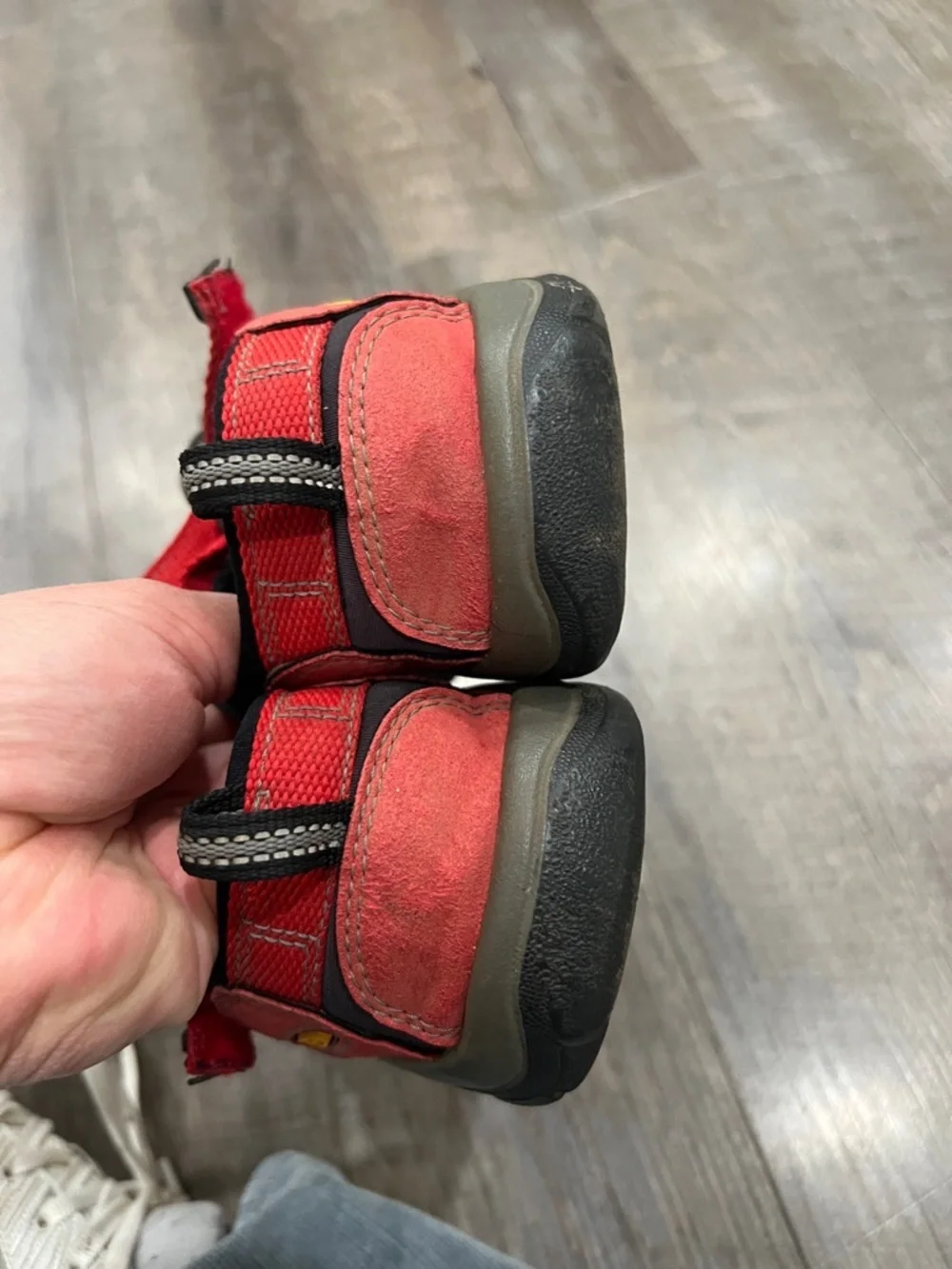 KEEN Kids Red and Black Closed-Toe Outdoor Sandals